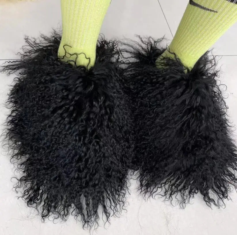 Fluffy Slipper & Bag Set