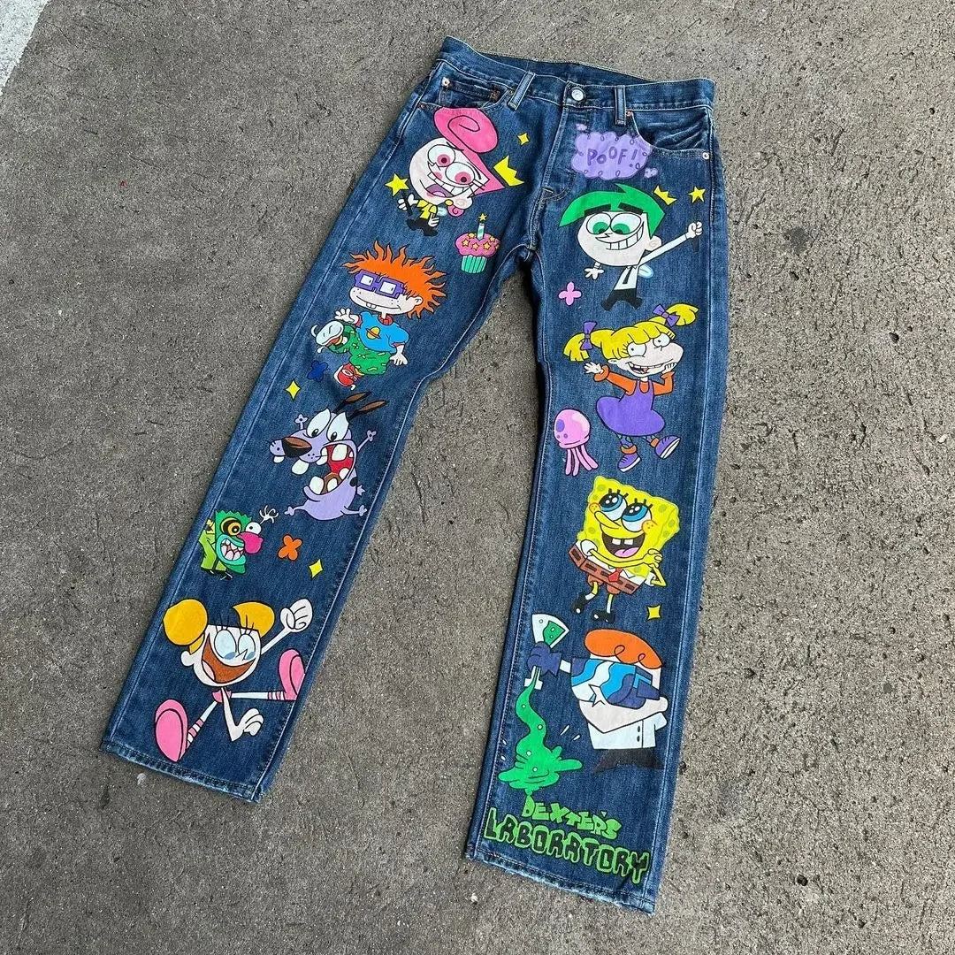ItGirl Custom Vinyl Graphic Denim Jeans