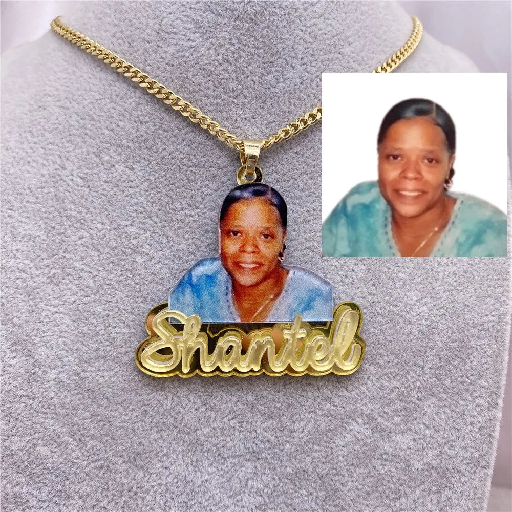 Removeable Pendant Custom Name/Picture Necklace