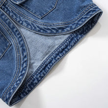 Load image into Gallery viewer, Denim Lapel
