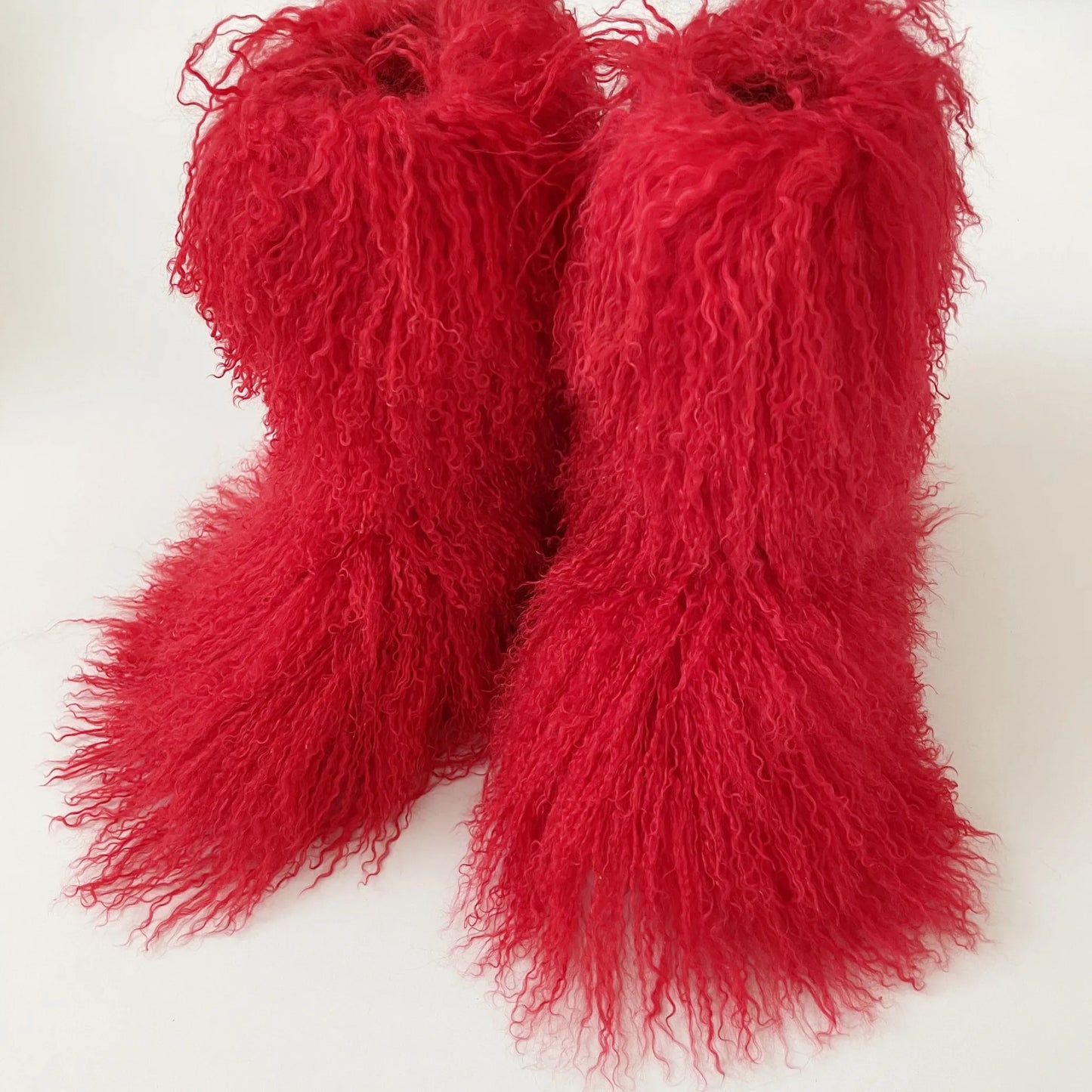 Real Mid-Length Mongolian Fur Boots