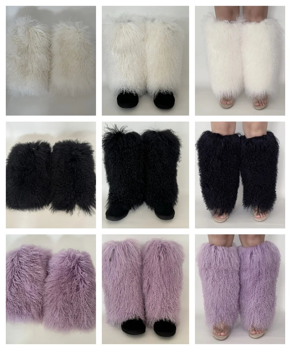 LONG Mongolian Boot Fur Cuff ONLY