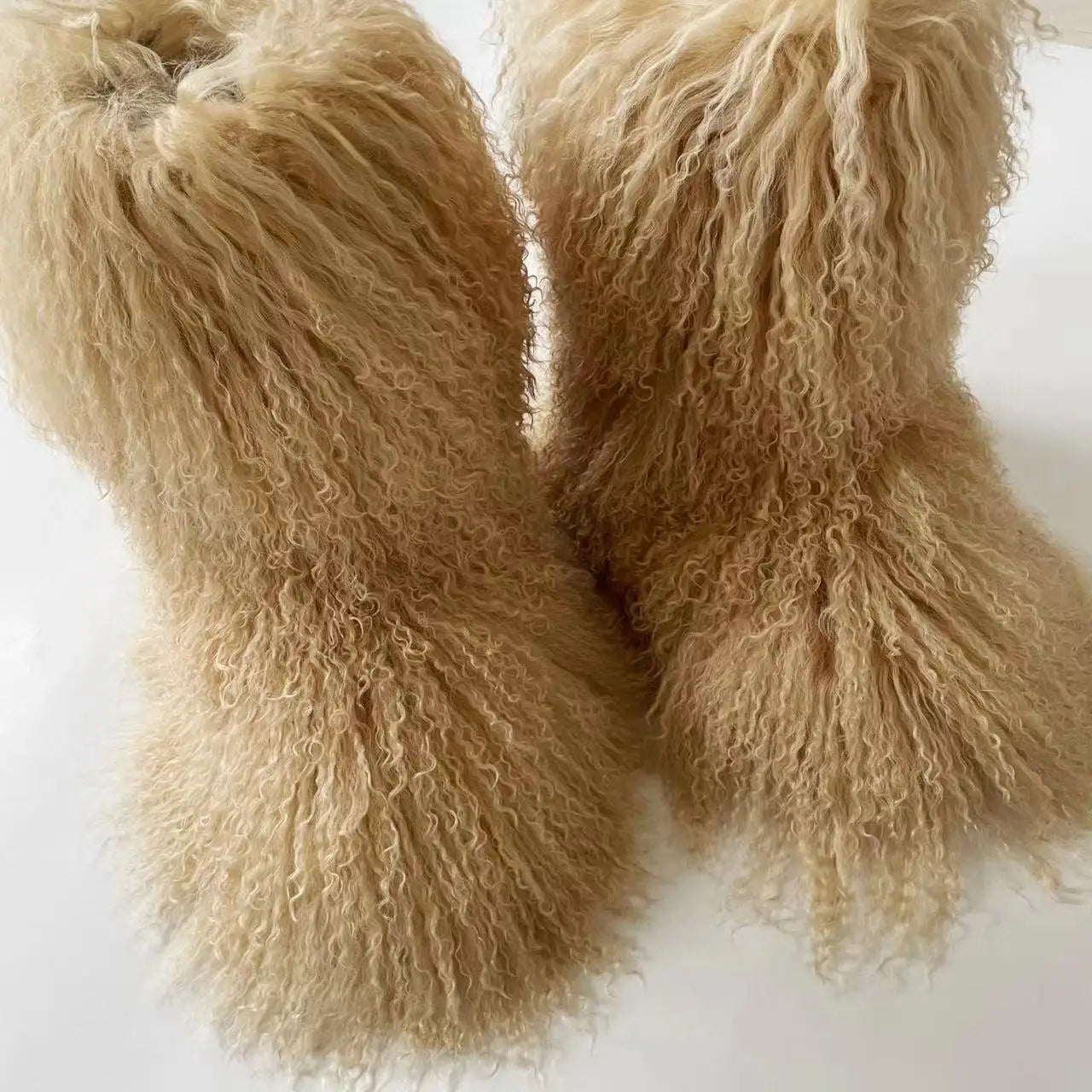 Real Mid-Length Mongolian Fur Boots