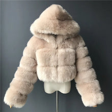 Load image into Gallery viewer, Cropped Faux Fur Jacket
