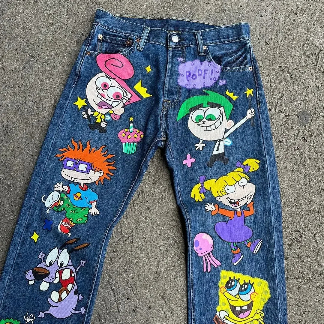 ItGirl Custom Vinyl Graphic Denim Jeans