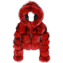 Load image into Gallery viewer, Cropped Faux Fur Jacket
