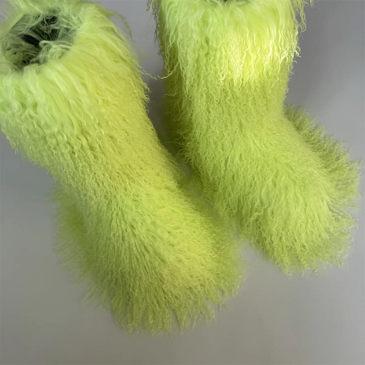 Real Mid-Length Mongolian Fur Boots