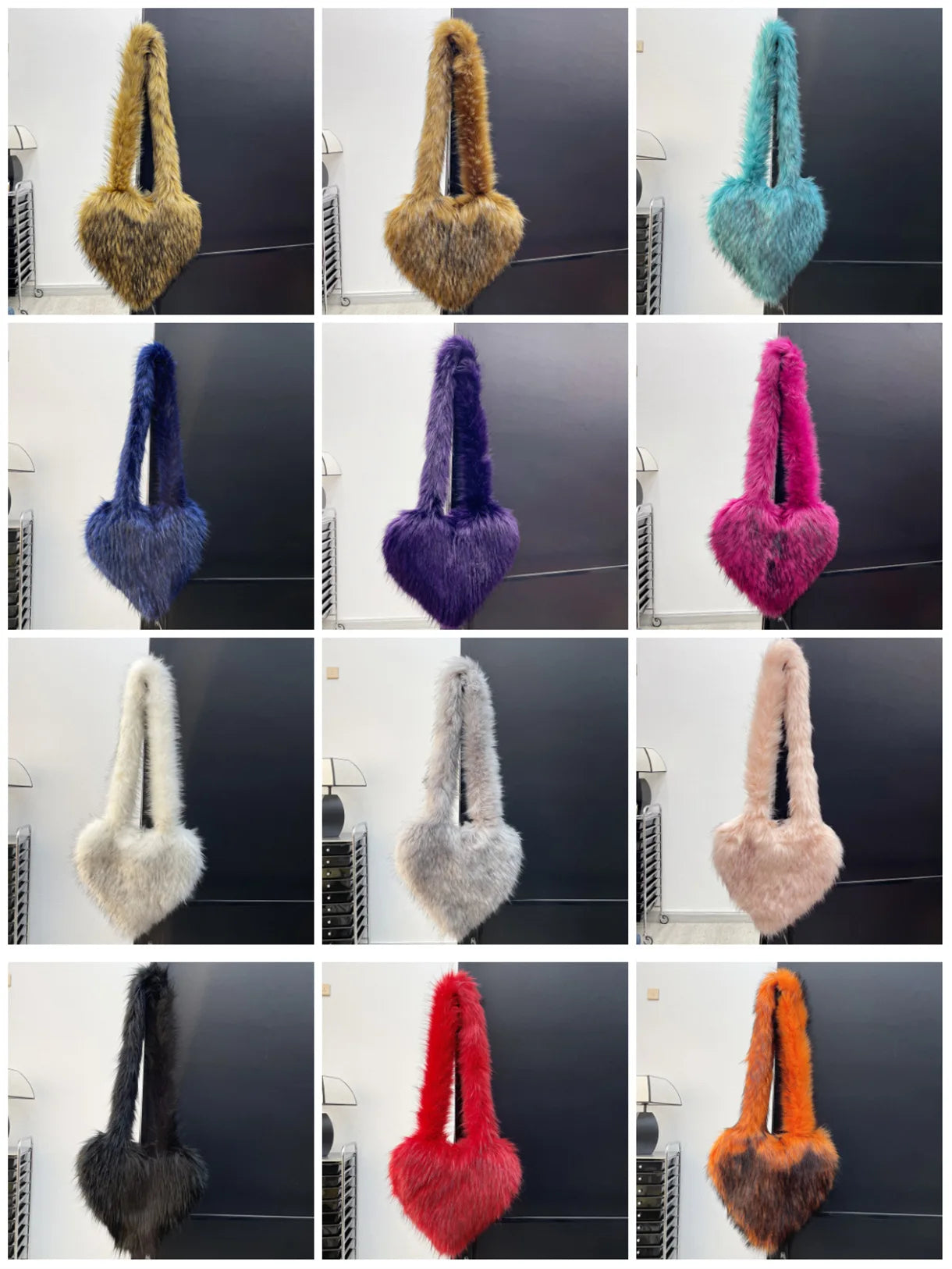 Heart Fur Messenger Bag