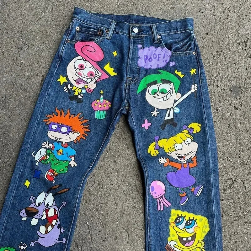 ItGirl Custom Vinyl Graphic Denim Jeans