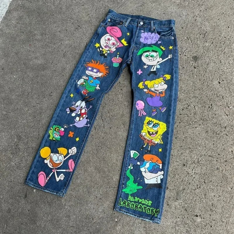 ItGirl Custom Vinyl Graphic Denim Jeans