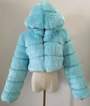 Load image into Gallery viewer, Cropped Faux Fur Jacket
