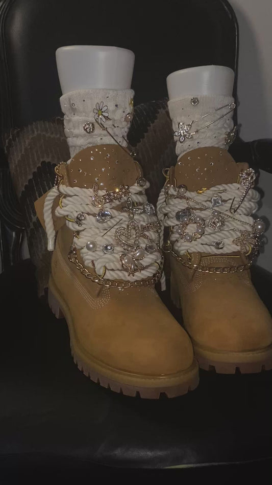 Custom Timbs with Junk Socks